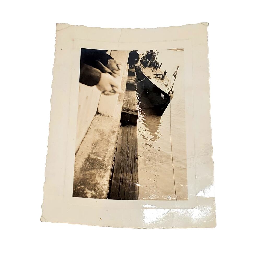 Vtg B&W Photo 1940s USS Swordfish SS-193 Sargo Class American Submarine US Navy